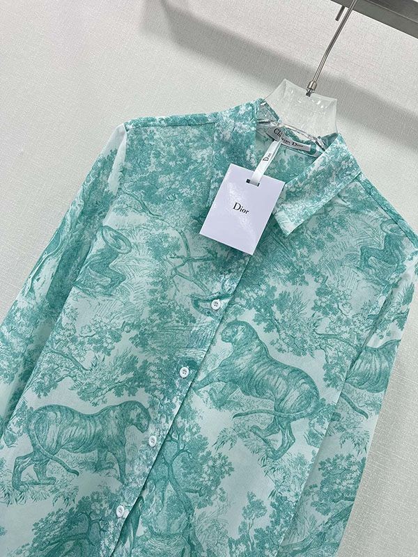 ディオール Toile de Jouy モチーフ ロングブラウス deo81962
